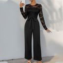 Chic Lace-Top Jumpsuit with Fitted Waist