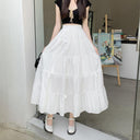 Women's Flowing Ruffled Summer Skirt with Elastic Waistband