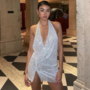 Chic Wrap Design Cocktail Dress for Women