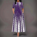 Artistic Splash Print Maxi Dress for Women