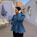 Women's Flowy Blouse with Statement Sleeves