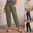 Stylish Women's Cargo Pants with Elastic Waist and Ample Pocket Space