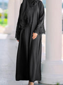 Floral Lace Trim Maxi Dress for Women