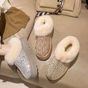 Glittering Fluffy Slippers for Women