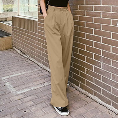Chic High-Waisted Wide Leg Trousers for Women