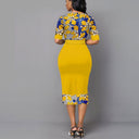 Chic Floral Midi Dress with Flowy Hem