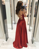 Stunning Evening Dress with Deep V-Neck and Dazzling Accents