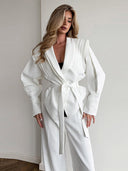 Chic Blazer with Structured Sleeves for Women