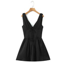 V-Neck Ruffle Cocktail Dress for Women
