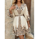 Embroidered A-Line Mini Dress for Women