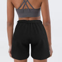Women's Stylish Pants with Elastic Waist and Side Tie
