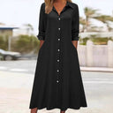 Chic Women's Shirt Dress with Pocket Design