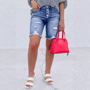 Trendy Women's Destroyed Denim Shorts