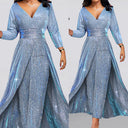 Glittering Maxi Dress with Splendid Split Design