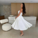Strapless A-Line Cocktail Dress with Flared Skirt