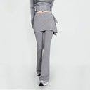 Chic Women's Flared Pants with Unique Asymmetrical Design