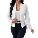 Chic Ladies' Blazer Jacket with Lace Detail