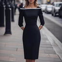 Chic Shift Dress with Modern Accents