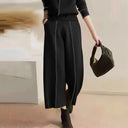 Chic Decorative Stitching Culottes for Women