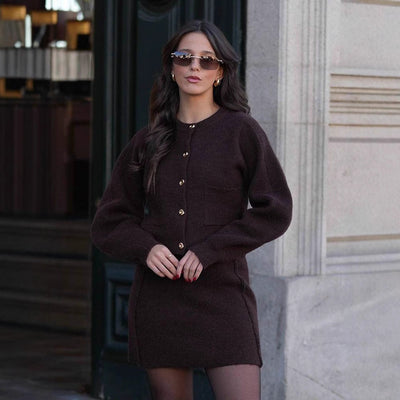 Chic High-Waisted Knit Skirt for Women