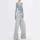 Chic High-Waist Wide-Leg Jeans for Women