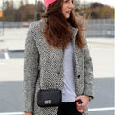 Classic Houndstooth Double-Breasted Blazer for Women