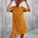 Polka Dot Short Sleeve Dress for Women