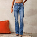 Stylish Women's Flared Denim Trousers