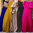 Off-Shoulder Asymmetrical Maxi Dress for Women