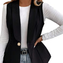Chic Women's Blazer Jacket with Decorative Buttons
