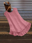 Women's Summer Ruffle Dress in Airy Fabric