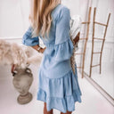 Chic Women's Ruffle Shirt Dress