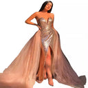 Stunning Strapless Tulle Evening Dress