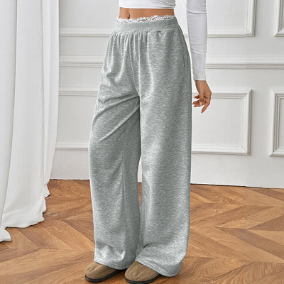 Chic Women's Long Pants with Elastic Waistband