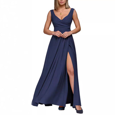 Women's Chic Maxi Dress with Wrap Design
