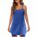 Chic Women's Camisole Dress with Convenient Pockets
