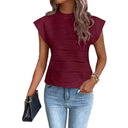 Stylish Structured Short Sleeve Blouse for Women