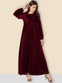 Velvet Maxi Dress with Graceful Draping