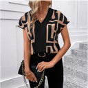 Chic Graphic Pattern Women's Blouse