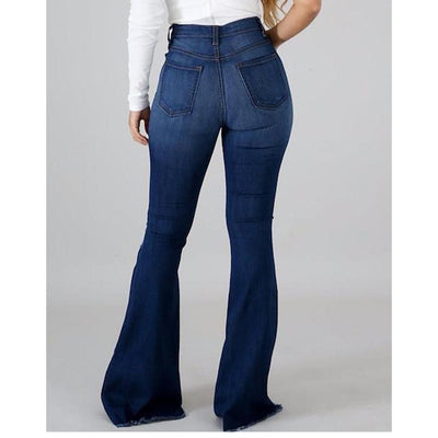 Frayed Hem Bootcut Jeans for Women