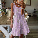 Women’s Flowing Ruffle Dress with Playful Print