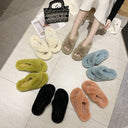 Women's Cozy Fluffy Slippers with Unique Straps