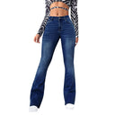 Chic High-Waist Flared Jeans for Women