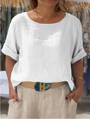 Chic Women's Linen Blouse for Effortless Style