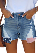 Stylish Destroyed Denim Shorts for Women
