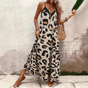 Animal Print Spaghetti Strap Maxi Dress
