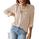 Women's Striped Blouse with Relaxed Fit