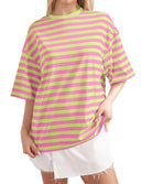 Wide Striped Oversized Women's Tee