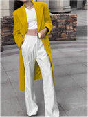 Chic Women's Long Blazer with Sophisticated Design