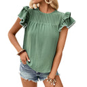 Stylish Ladies Ruffle Blouse with Textured Design